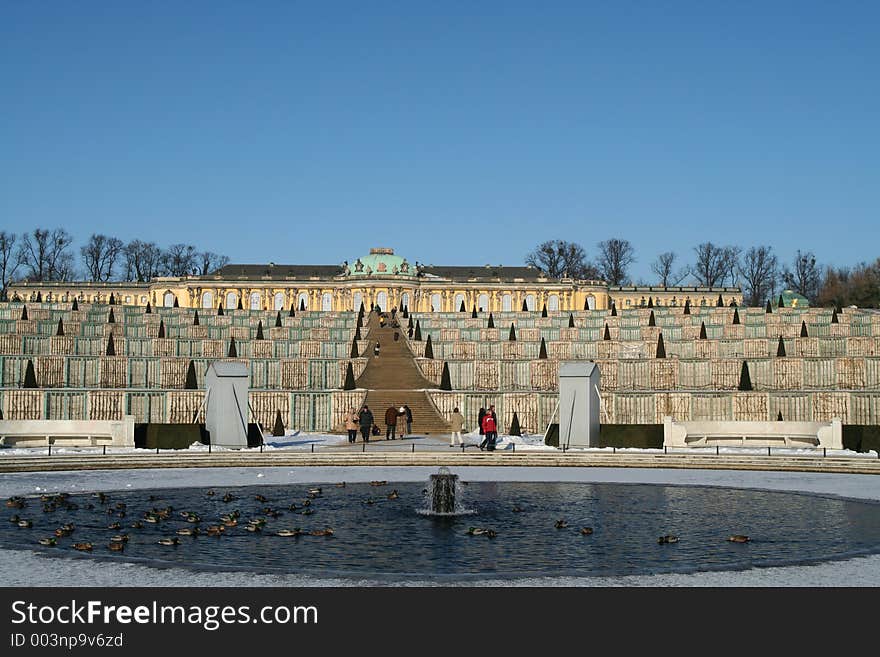 Castle of Sanssouci in Potsdam. Castle of Sanssouci in Potsdam