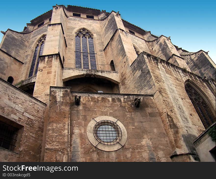 Old abandoned church in the inner city of Palma of Majorca