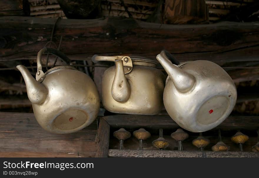 Old teapots