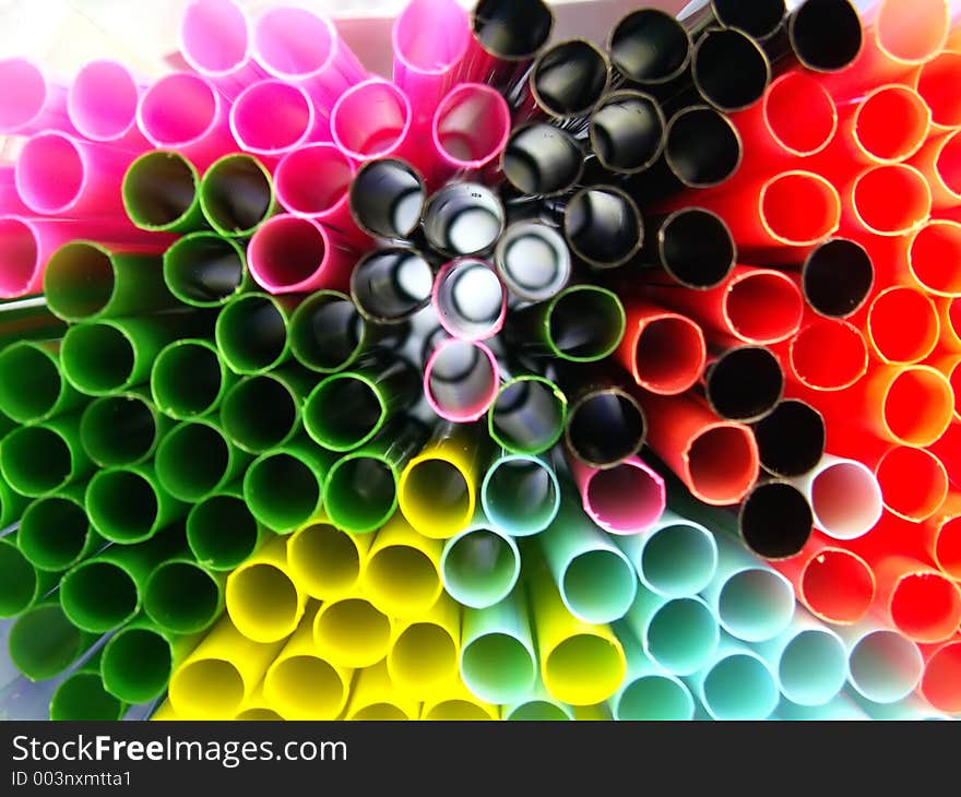 Drinking straws abstract