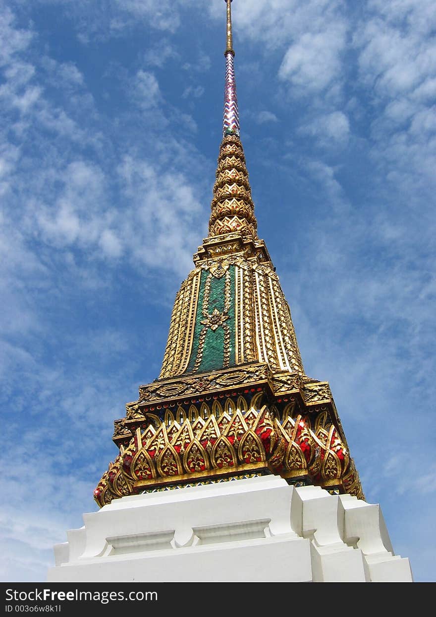 Ornate stupa in Thailand. Ornate stupa in Thailand