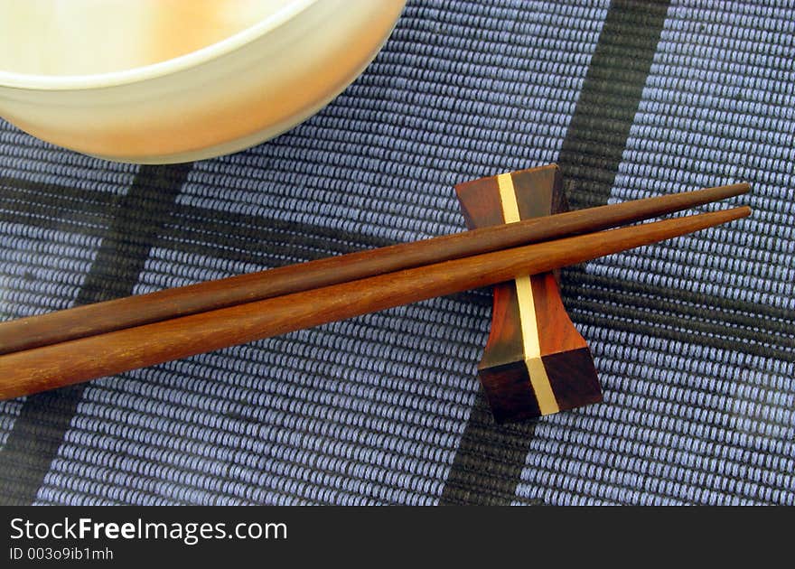 Chopsticks and bowl