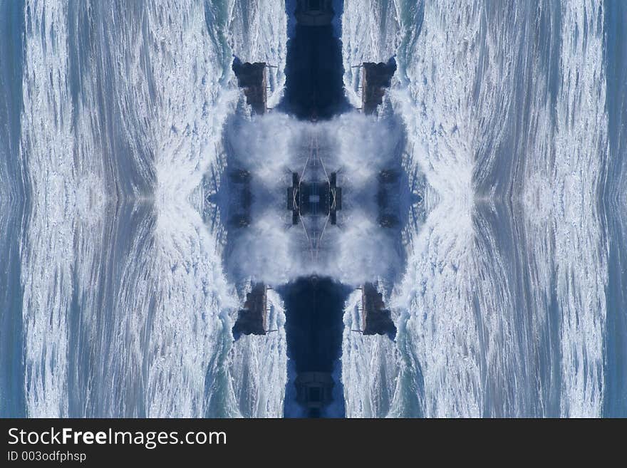 Pattern made from image of waves in ocean storm. Pattern made from image of waves in ocean storm