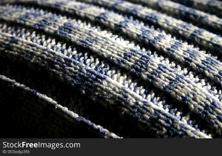 Closeup of a knitted sweater