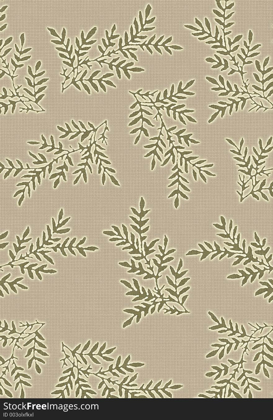 Rough block printed plant background