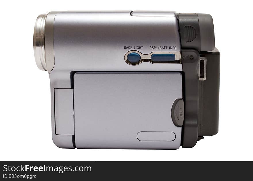 Consumer camcorder isolated on white. File contains clipping path. Consumer camcorder isolated on white. File contains clipping path.