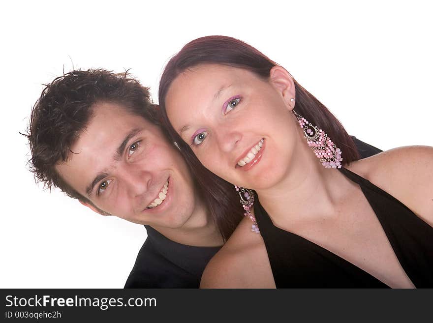 Smiling young couple up close. Smiling young couple up close