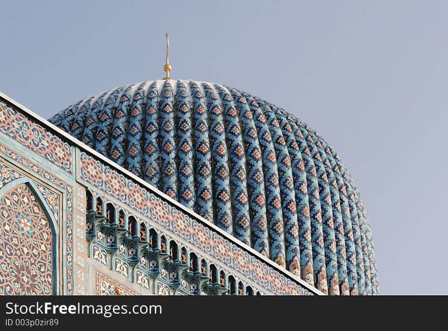 The western side of a mosque in Saint Petersburg. The western side of a mosque in Saint Petersburg