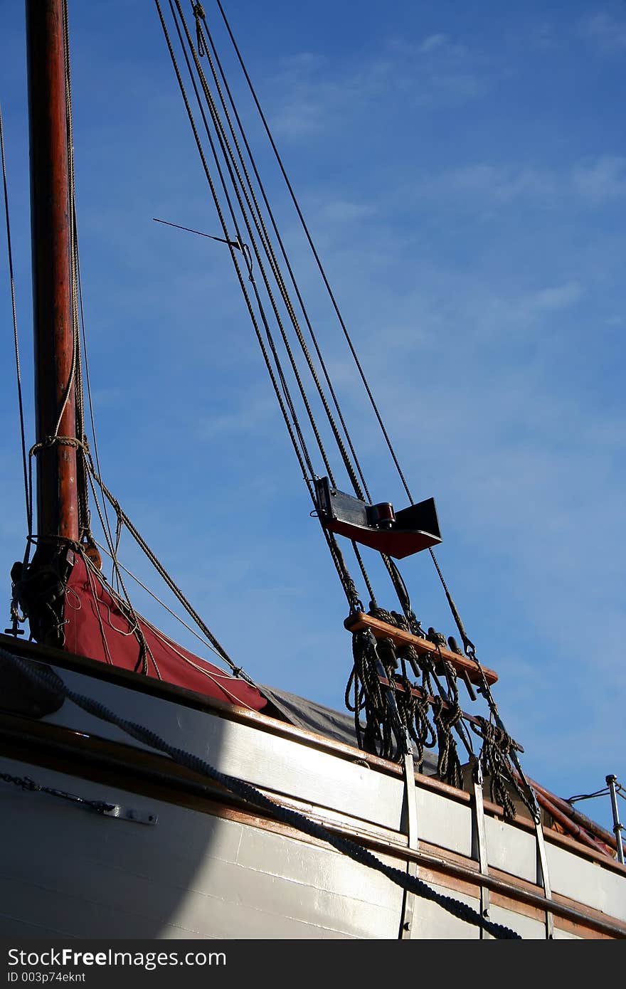 Crop of a ship at the harbour. Crop of a ship at the harbour