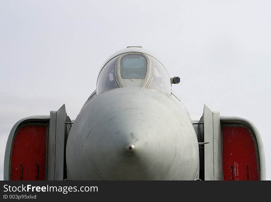 Close up of 1960s military jet. Close up of 1960s military jet