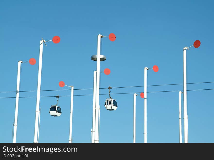 Cable car and sky