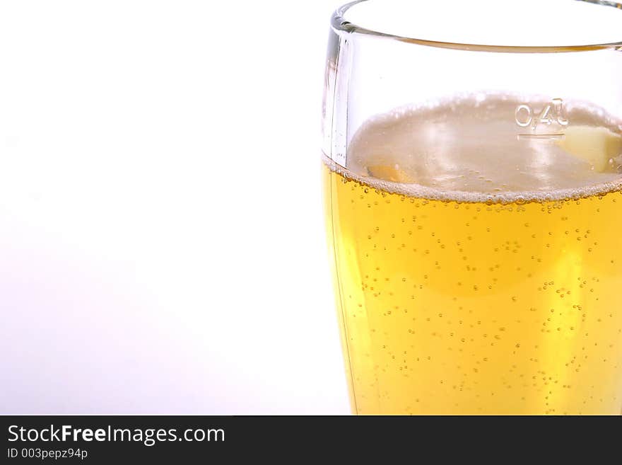 A refreshing glass of beer. A refreshing glass of beer.