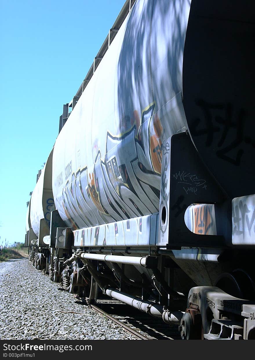 Train and graffiti