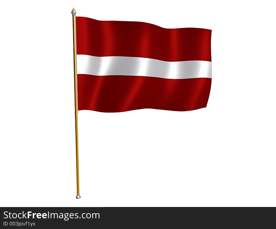 Latvian silk flag