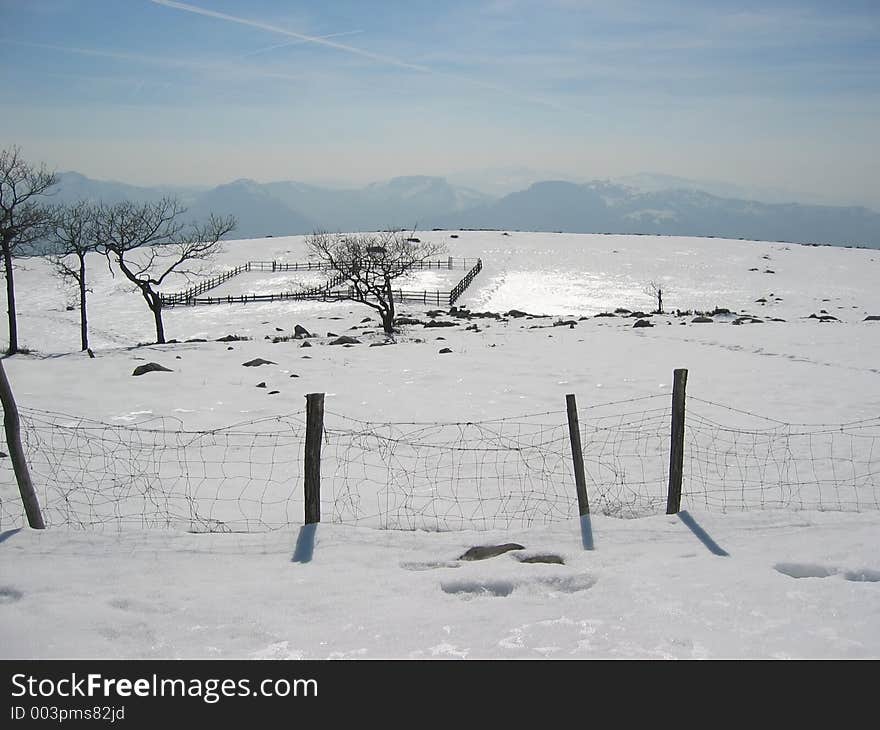 Snow in the mountains