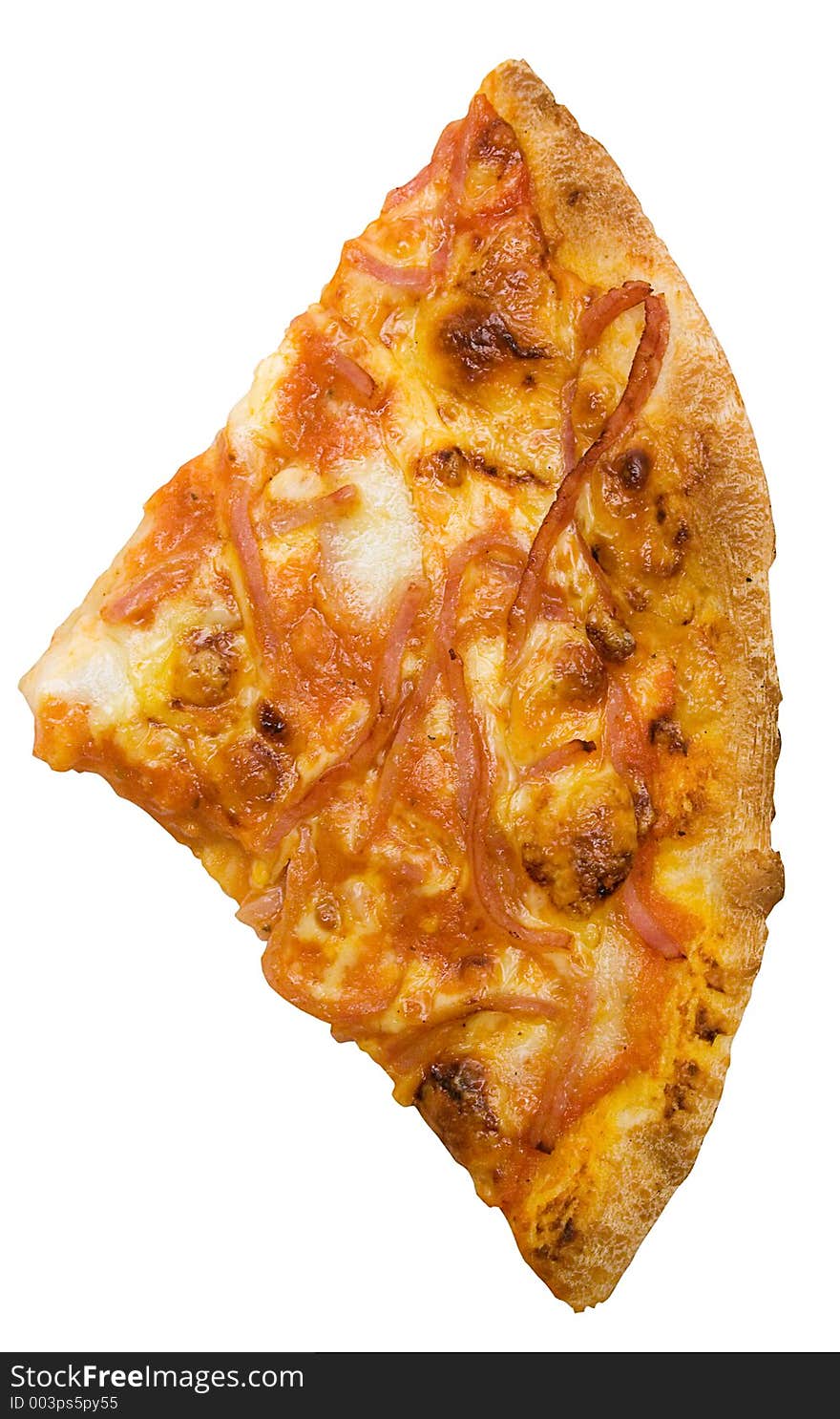 Slice of ham pizza. File contains clipping path. Slice of ham pizza. File contains clipping path.