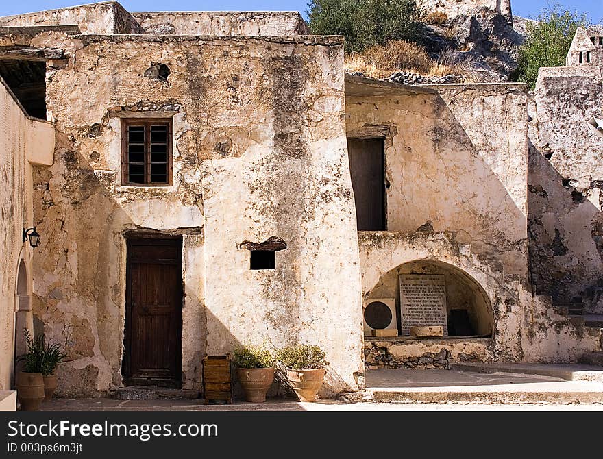 Old broken homes of monks. Old broken homes of monks.