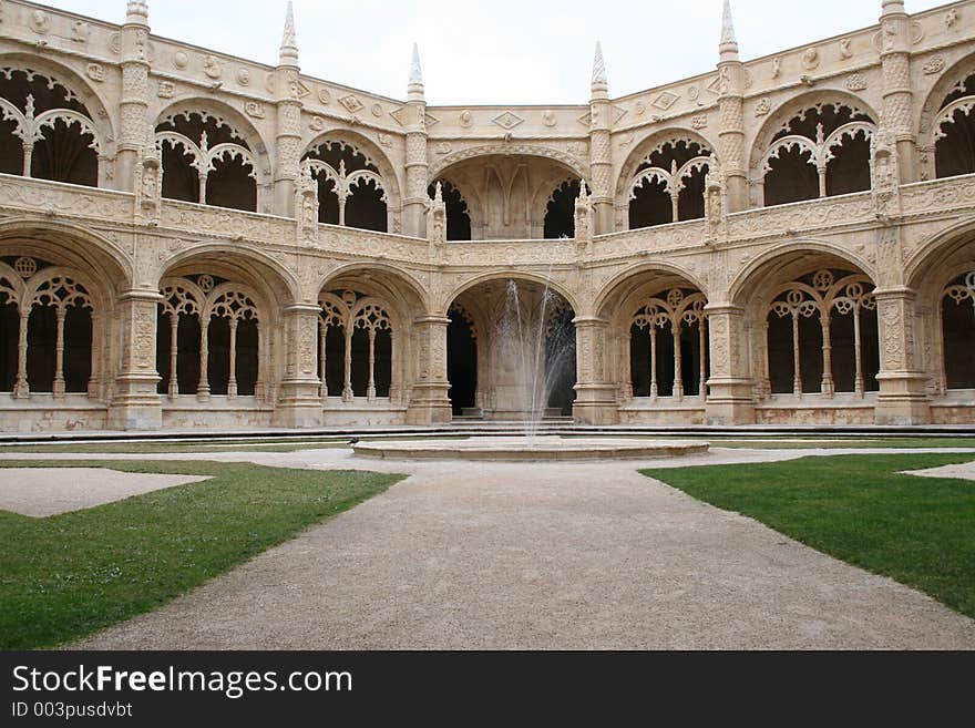 Monastery yard with fountain