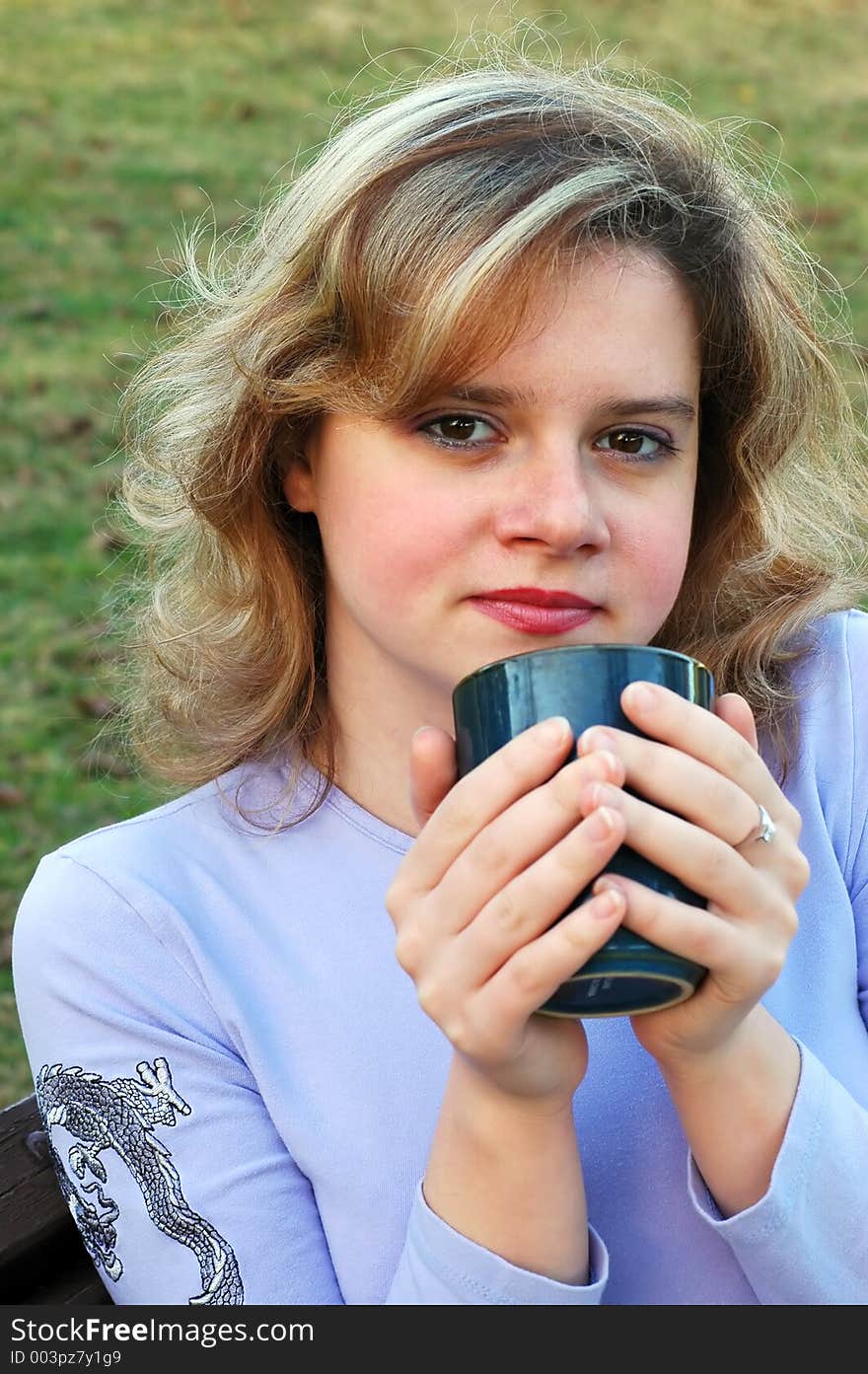 Girl with mug