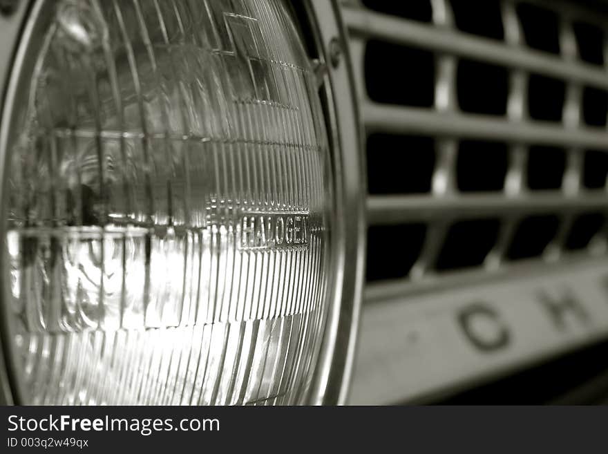 Abstract shot of Chevy headlight