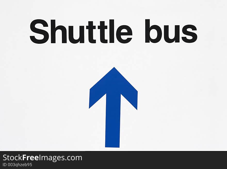 Sign shuttle bus