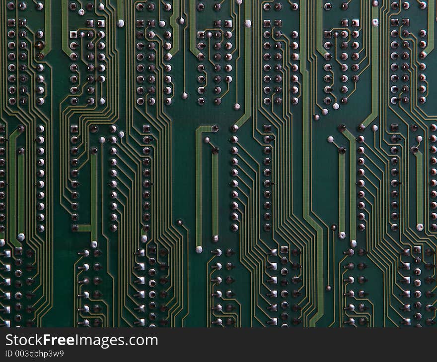 Electronic circuit back board. Electronic circuit back board