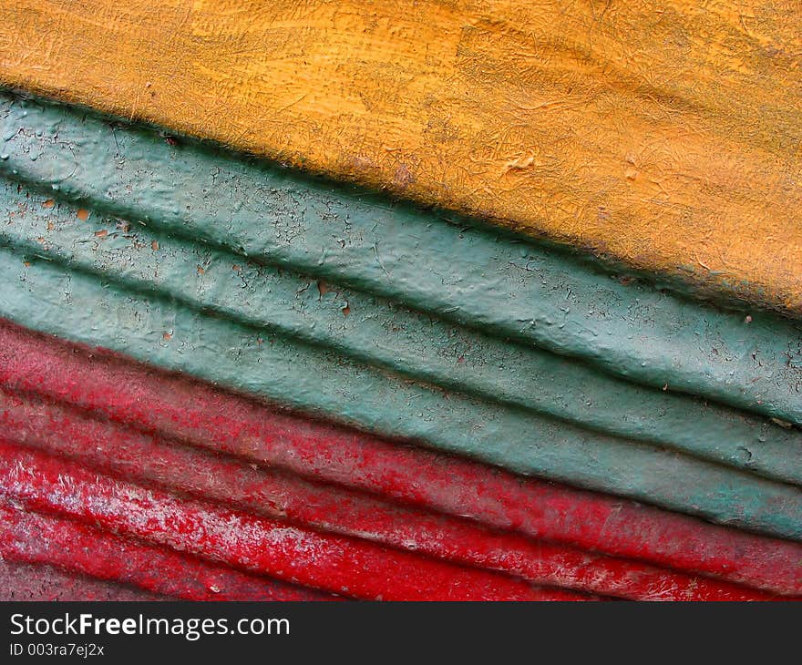 A fishing boot at three colors: yellow, green, red. A fishing boot at three colors: yellow, green, red.