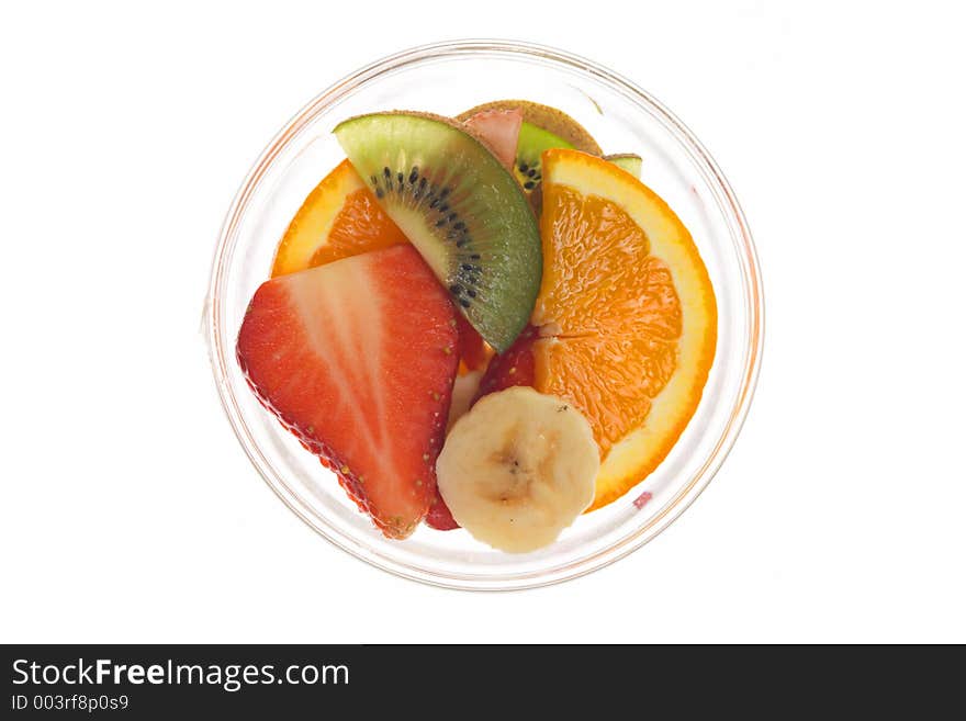 A small bowl of fruit. A small bowl of fruit