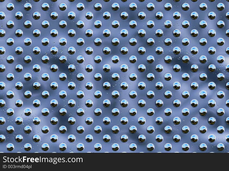 Metal Round Dots - Blue Sky