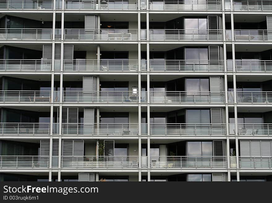 Frame full of balconies in a residential building