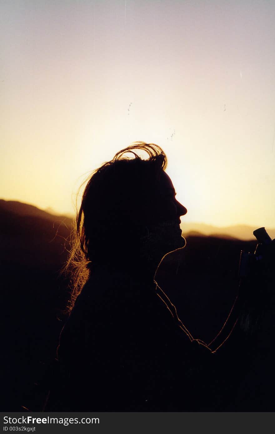 Woman in profile. Woman in profile