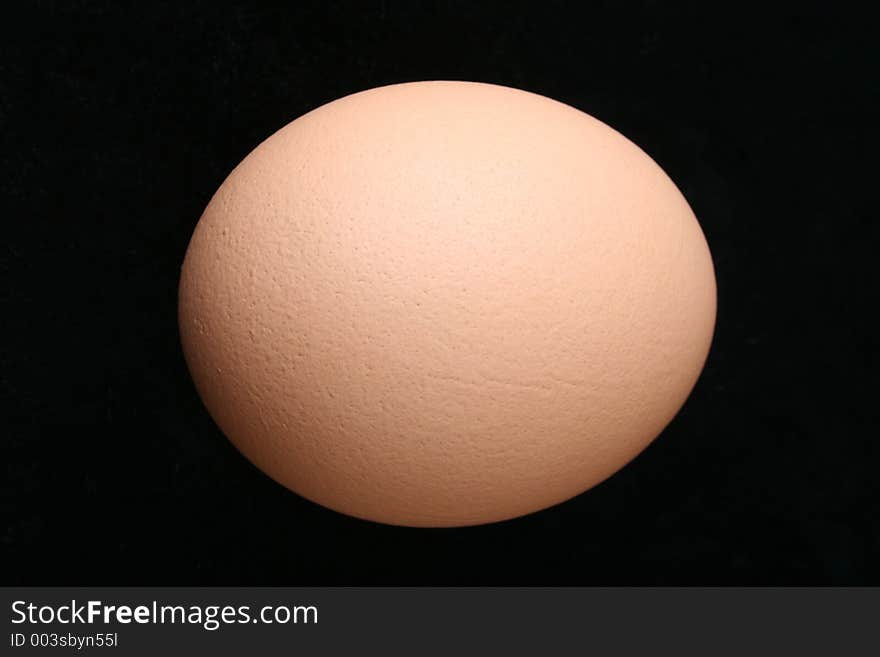 An Egg is Displayed against a Black Background.