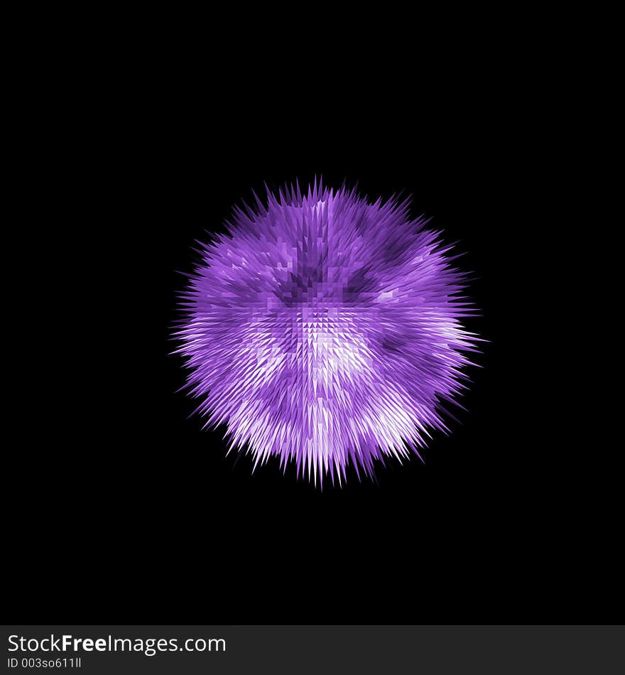 Purple spiky ball, made in Photoshop