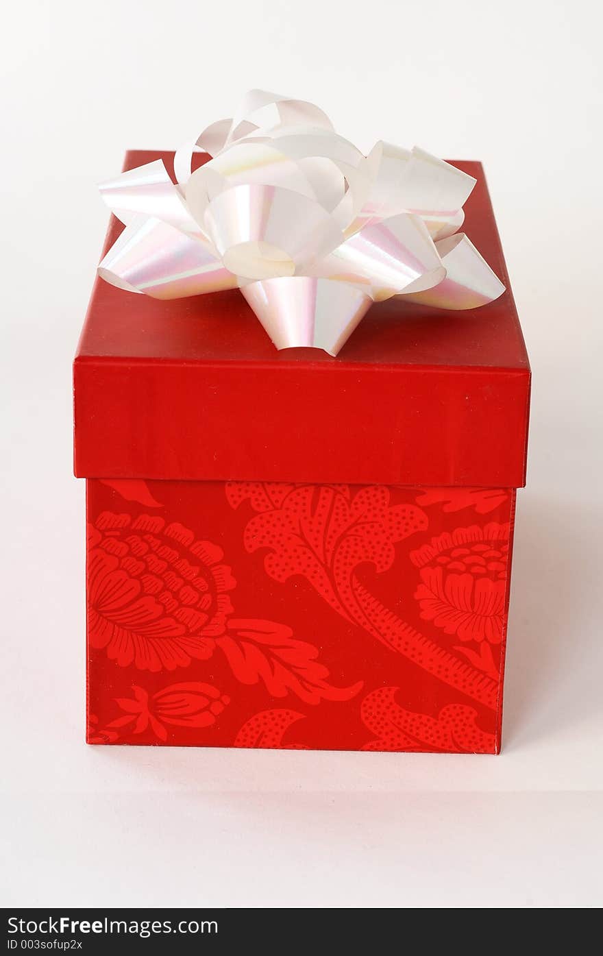 Red gift for you in a white background