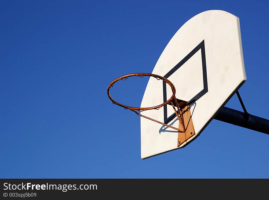 Basketball Hoop with the sky. Basketball Hoop with the sky