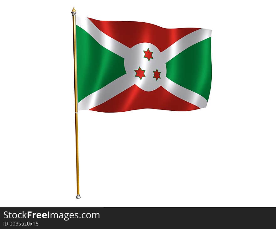 Burundi silk flag