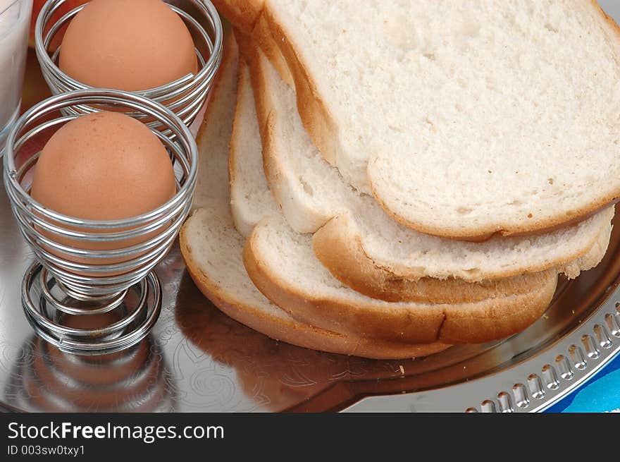 Eggs and bread. Eggs and bread