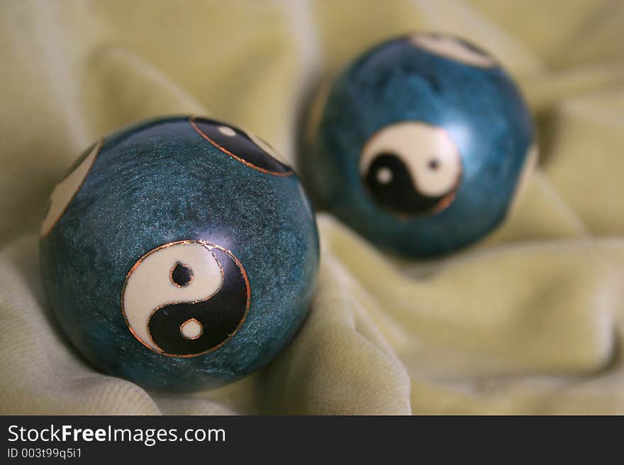 A pair of stress balls