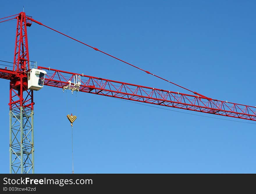 Red Crane Horizontal