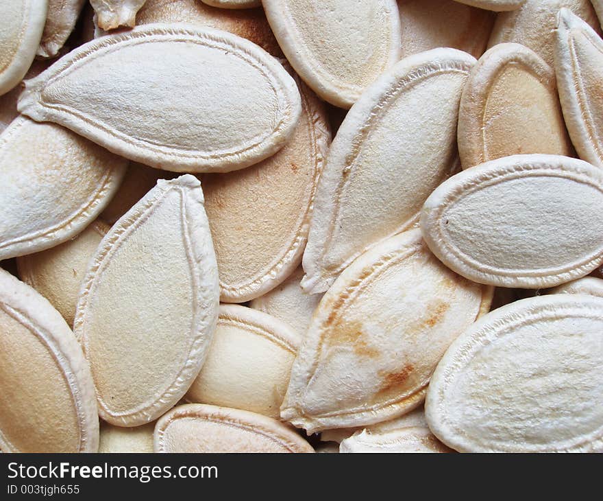 Close up of pumpkin beans