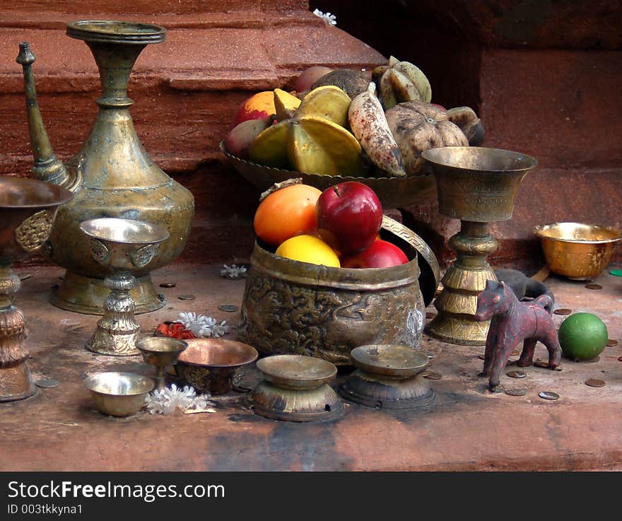 Offerings on ground