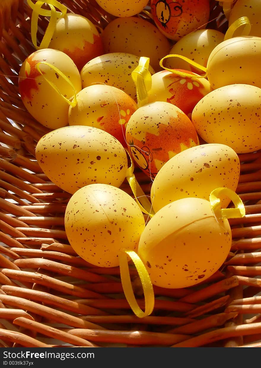 Yellow easter eggs