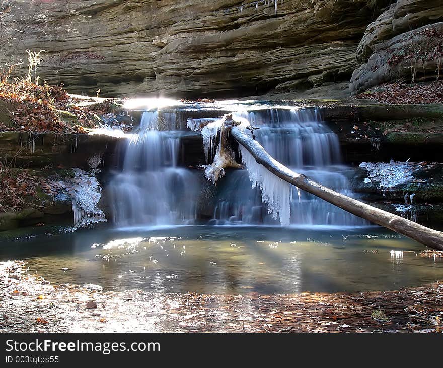 Winter waterfall. Winter waterfall