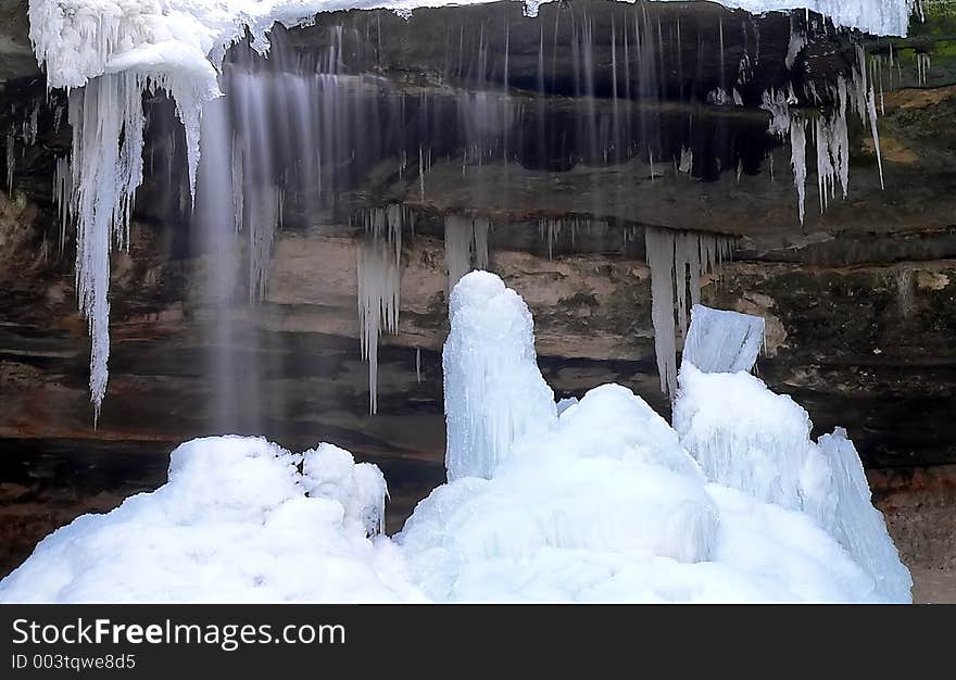 Waterfall in the winter