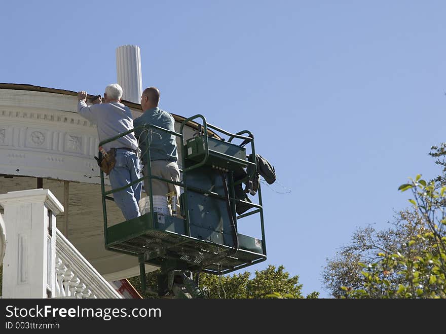 Historic house Charleston, SC being restored. Historic house Charleston, SC being restored