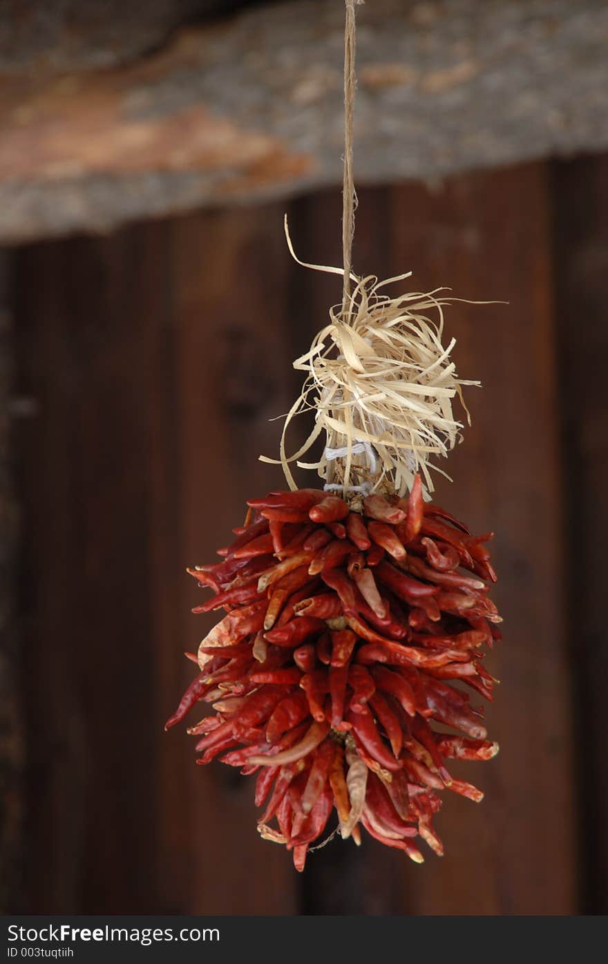 Hanging chillies