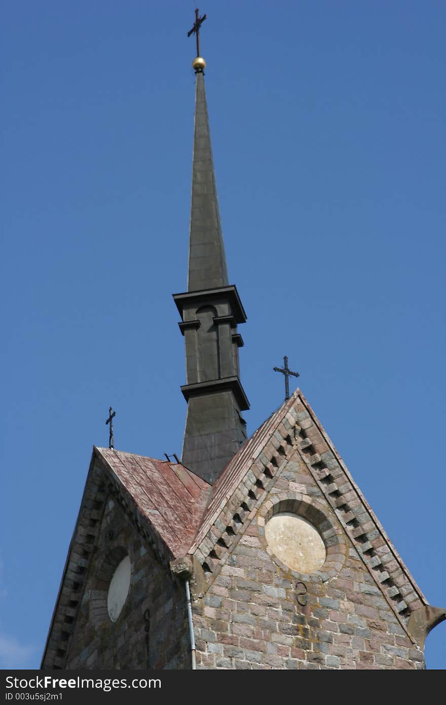 A church - details. A church - details