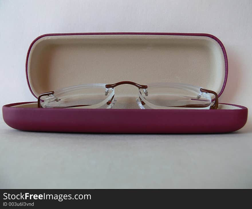 Glasses in case. Glasses in case.