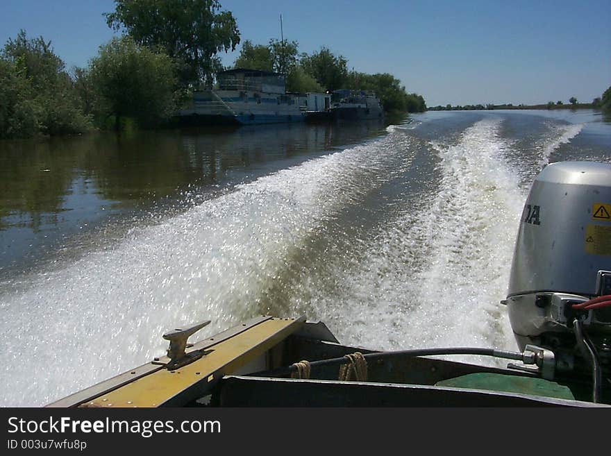 View from the boat, Astrakhan, Russia