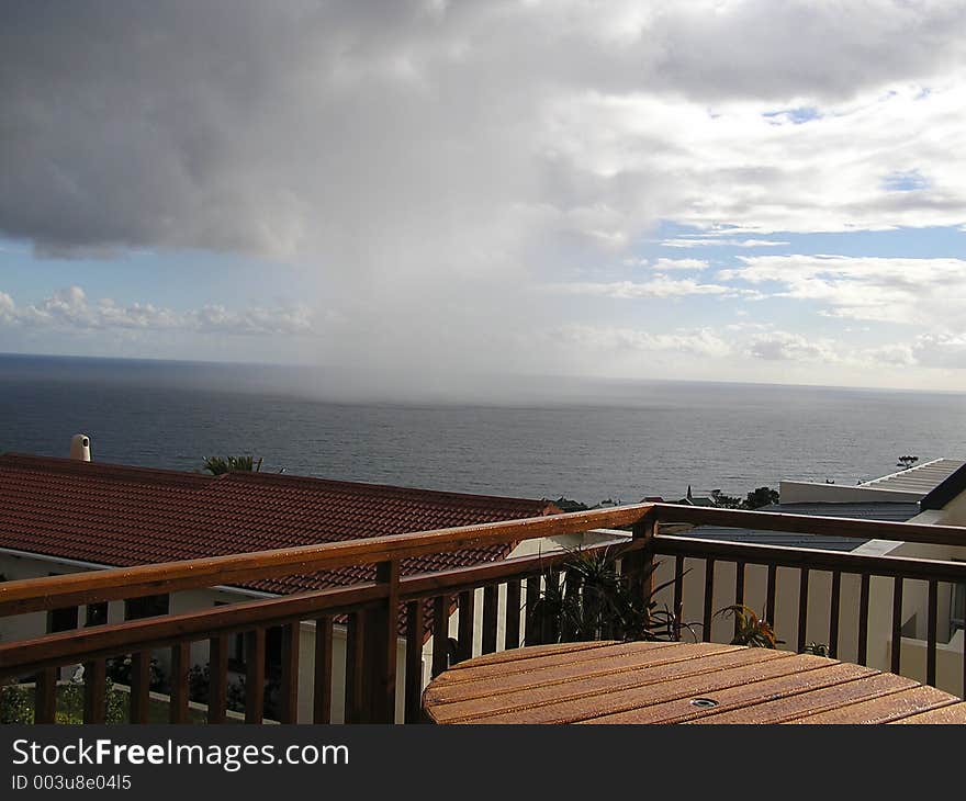 Storm over the ocean